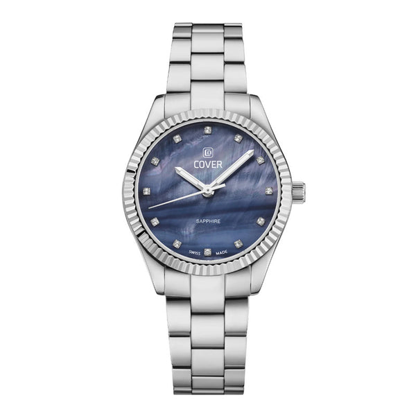 COVER Valentina Mini Blue Pearl, Stainless Steel Silver Women’s Watch