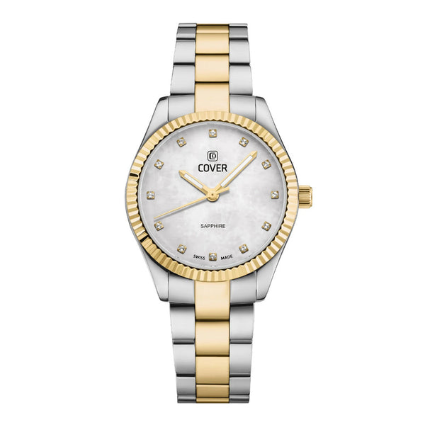 COVER Valentina Mini White Pearl, Bicolor Stainless Steel Women’s Watch