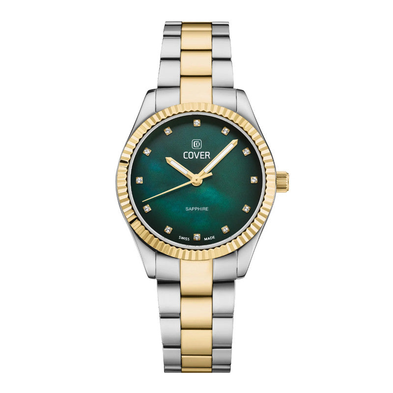 COVER Valentina Mini Green Pearl, Bicolor Stainless Steel Women’s Watch