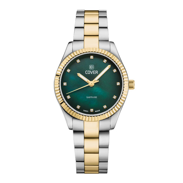 COVER Valentina Mini Green Pearl, Bicolor Stainless Steel Women’s Watch