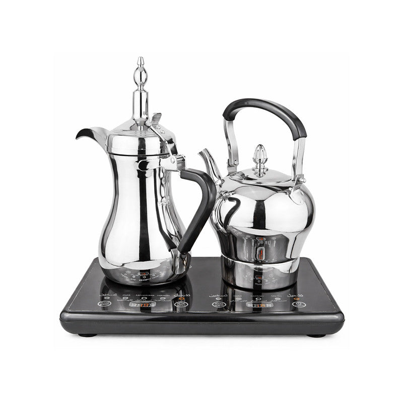 Jiangmen Dallah Coffee & Tea Pot Set with Digital Electric Heater – Silver