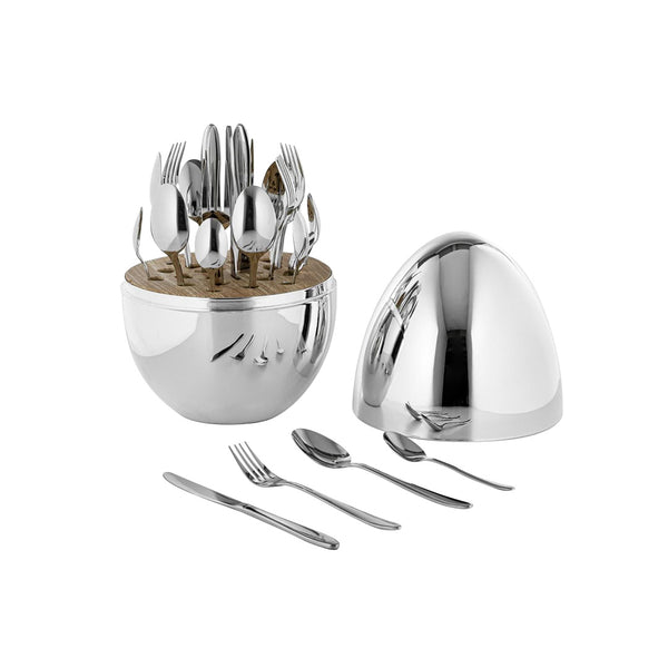 24 Pieces Silver Mirror Stainless Steel Cutlery Set