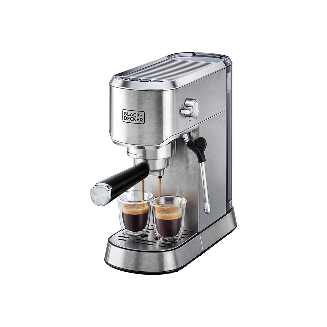 Black+Decker Espresso Coffee Machine | ECM150-B5 | Home Appliances | Coffee Makers, Home Appliances, Small Appliances |Image 1