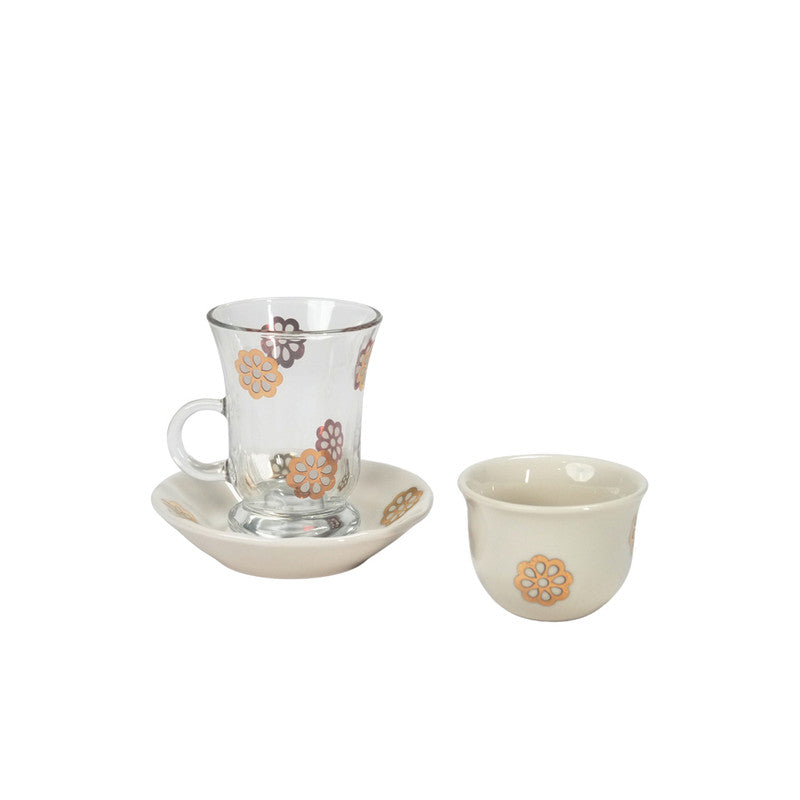 Enes Cam 18 Piece Tea & Coffee Set
