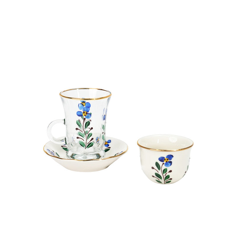 Enes Cam 18 Piece Tea & Coffee Set