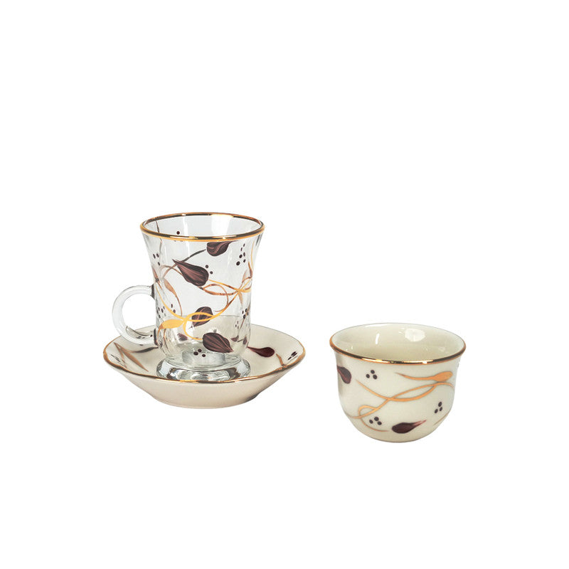 Enes Cam 18 Piece Tea & Coffee Set