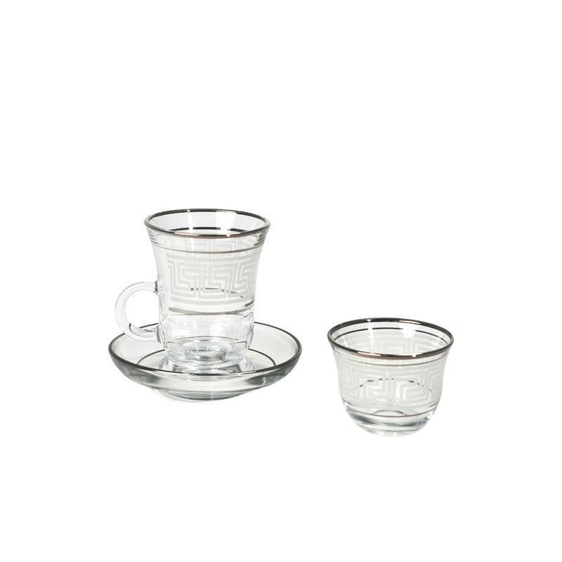 Enes Cam 18 Piece Tea & Coffee Set