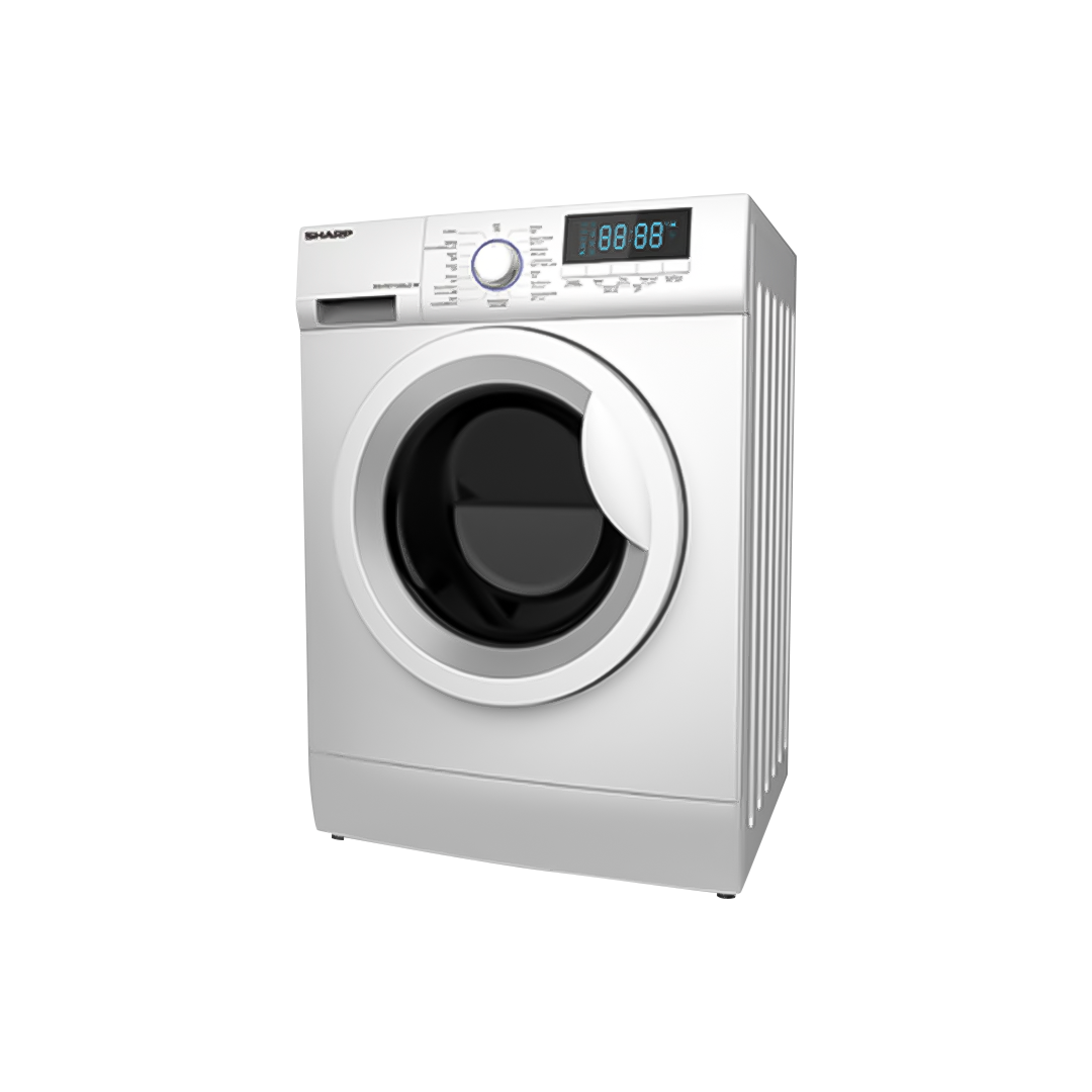 Sharp 7 Kg Front Load Washing Machine | ES-FE712DLZ-W | Home Appliances | Front Load, Home Appliances, Major Appliances, Washing Machines |Image 1