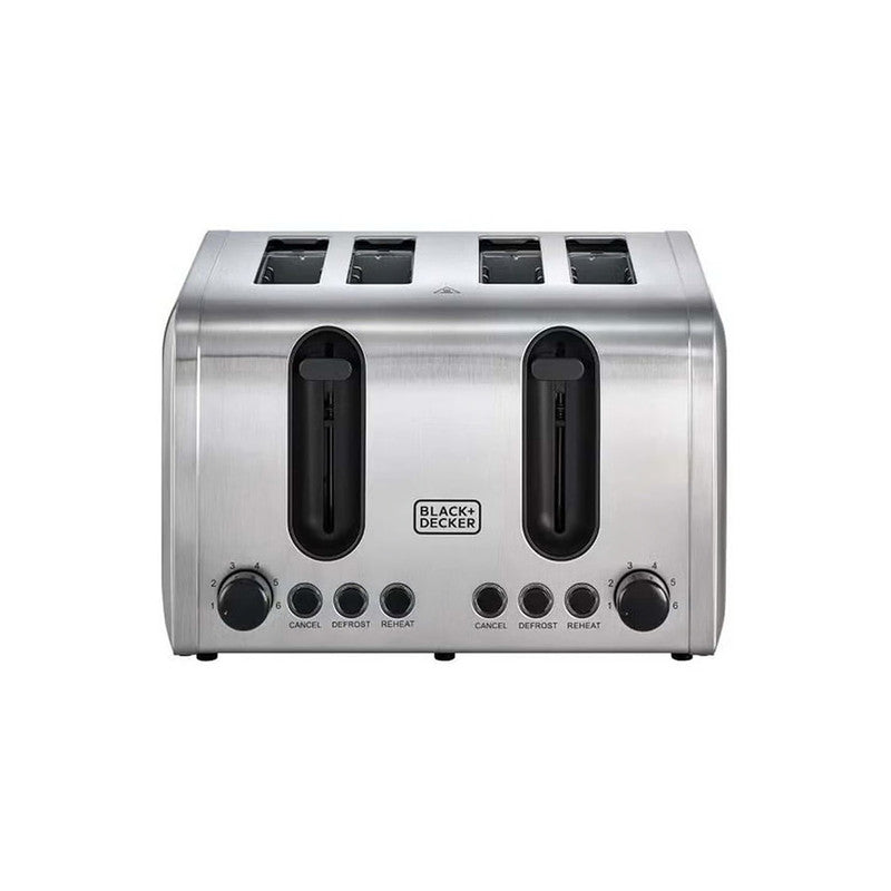 Black+Decker 2100 Watts 4 Slice Stainless Steel Toaster - ET444-B5 - Home Appliances,Small Appliances,Grills & Toasters - 2