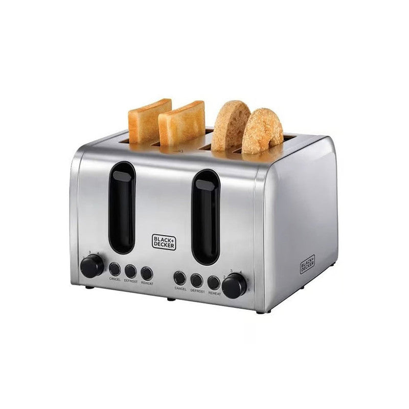 Black+Decker 2100 Watts 4 Slice Stainless Steel Toaster - ET444-B5 - Home Appliances,Small Appliances,Grills & Toasters - 3