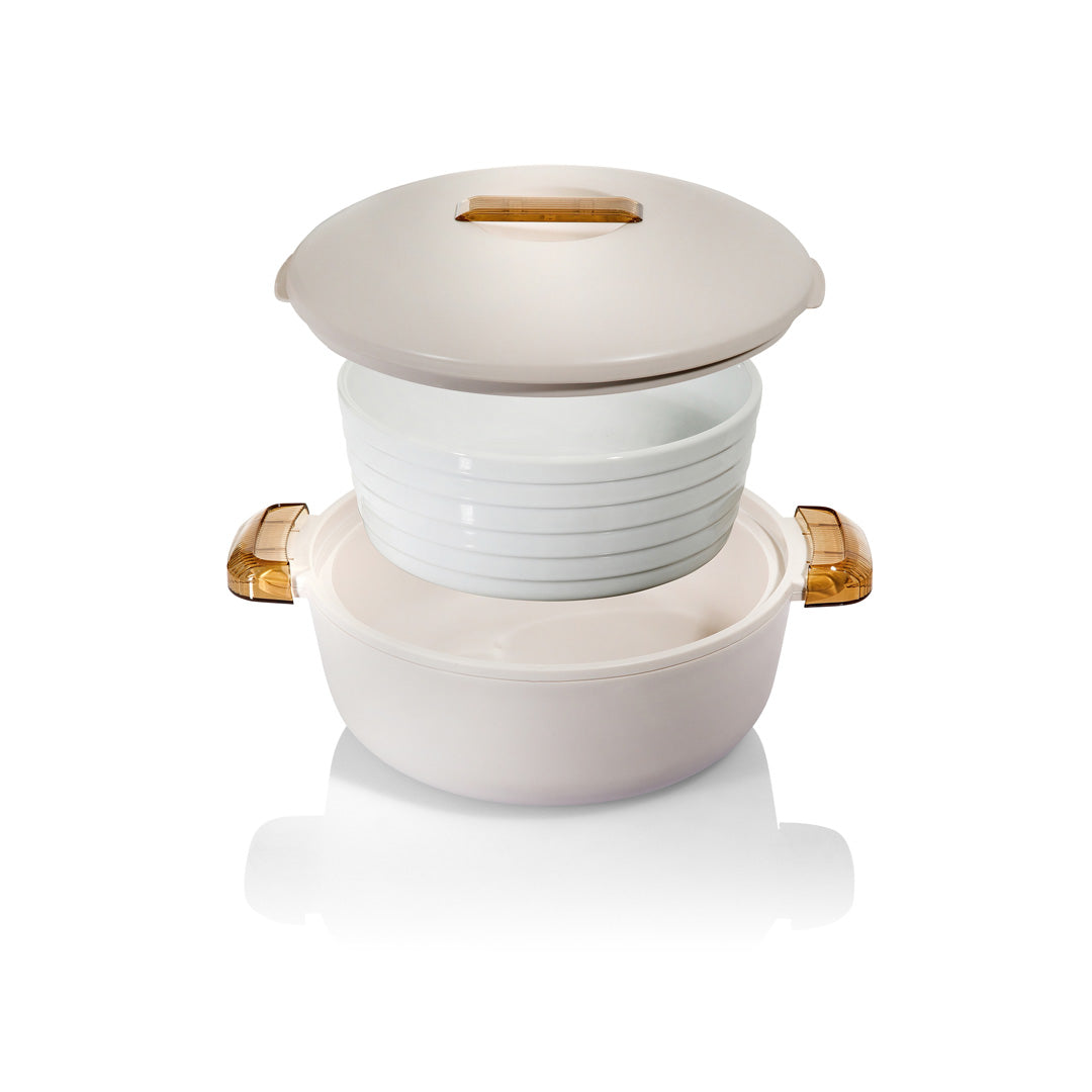 Enjoy Thermal Food Carrier Colorado 2.8L White/Amber Enjoy Thermal Food Carrier Colorado 2.8L White/Amber