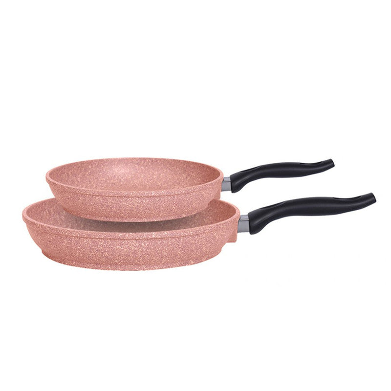 ALM Pink Granite Frypan Set 20+26 Cm ALM Pink Granite Frypan Set 20+26 Cm