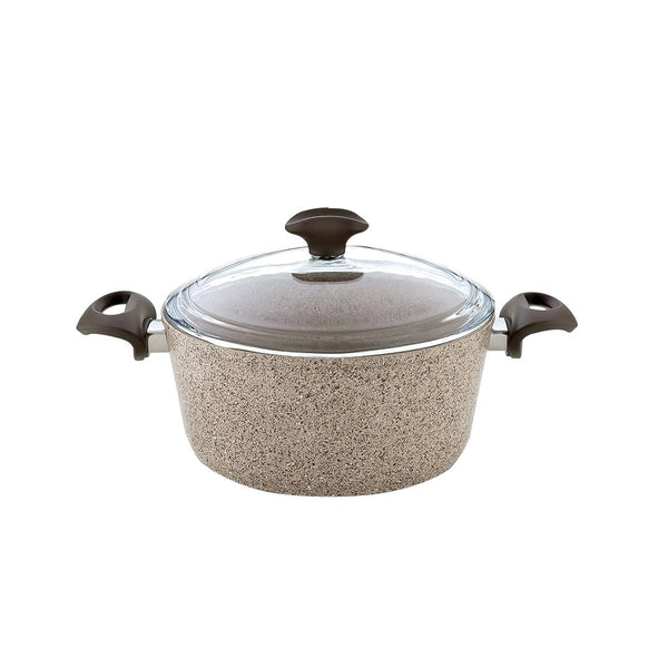 Falez 24 Cm Creamy Granite Casserole