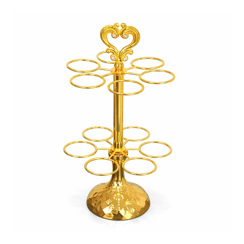 Red Cherry Golden Teacup Rack