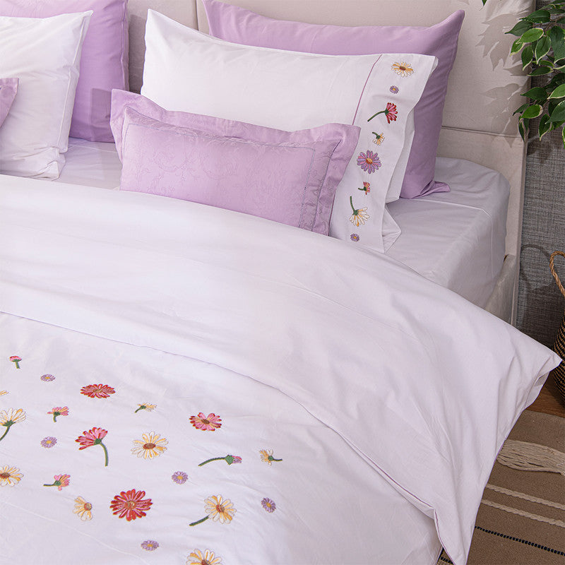 Heba 6 Pieces Duvet Set - Carnival White