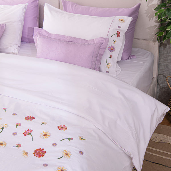 Heba 6 Pieces Duvet Set - Carnival White