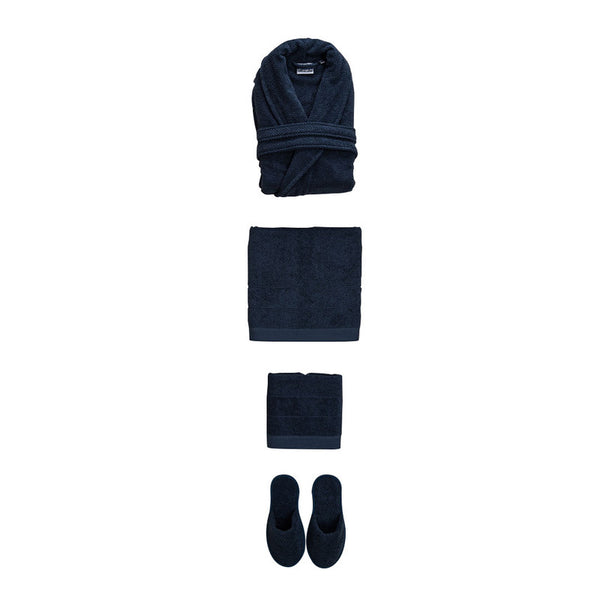 Per La Casa 5 Pieces Woman Bathrobe Set - Pure Navy