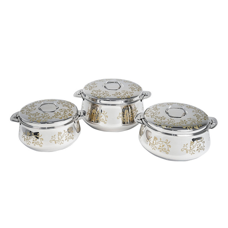 Aksharam Rihana Stainless Steel Hotpot 3 Pieces Set