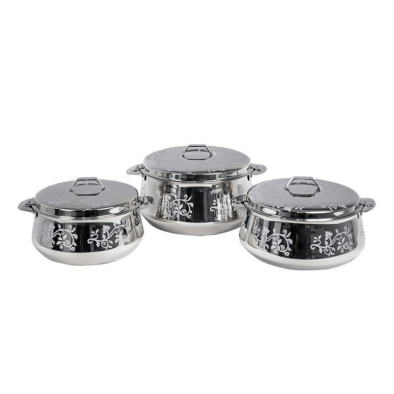 Aksharam Rihana Stainless Steel Hotpot 3 Pieces Set