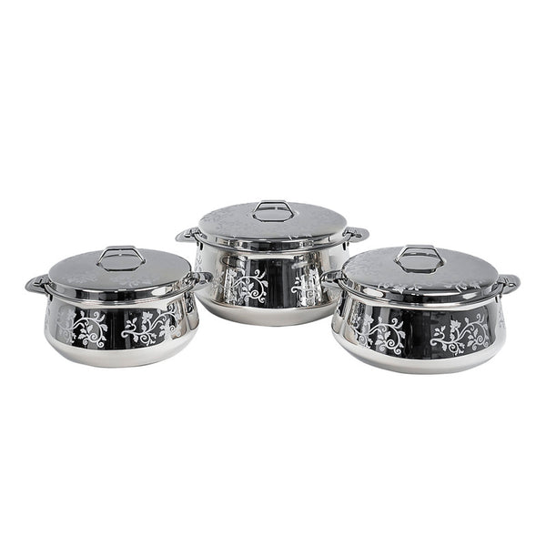 Aksharam Rihana Stainless Steel Hotpot 3 Pieces Set