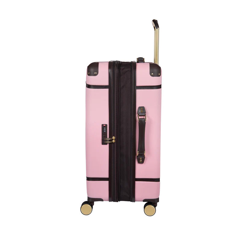 IT Luggage Lux-Lite 3 Piece Trolley Set - Silver Pink - Side View