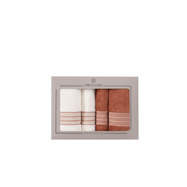 Per La Casa 4 Pieces Premium Towel Set 