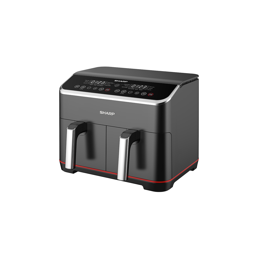 Sharp Dual Drawer 8 Liters Air Fryer | KF-DF80RT-K3 | Home Appliances | Air Fryers, Home Appliances, Small Appliances |Image 2