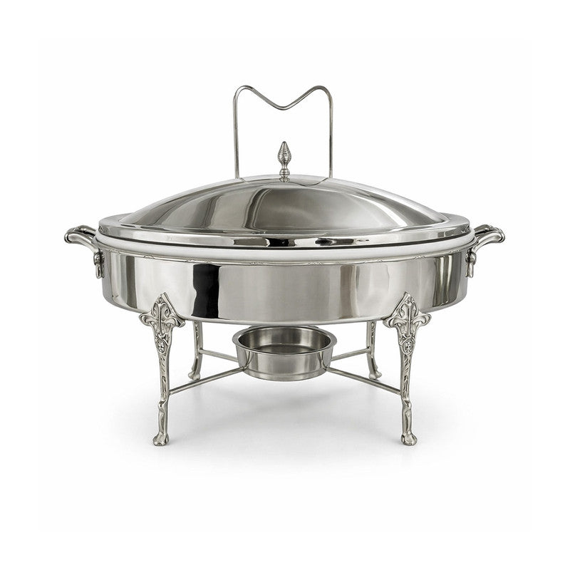 Oval Chafing Dish with Porcelain Warmer