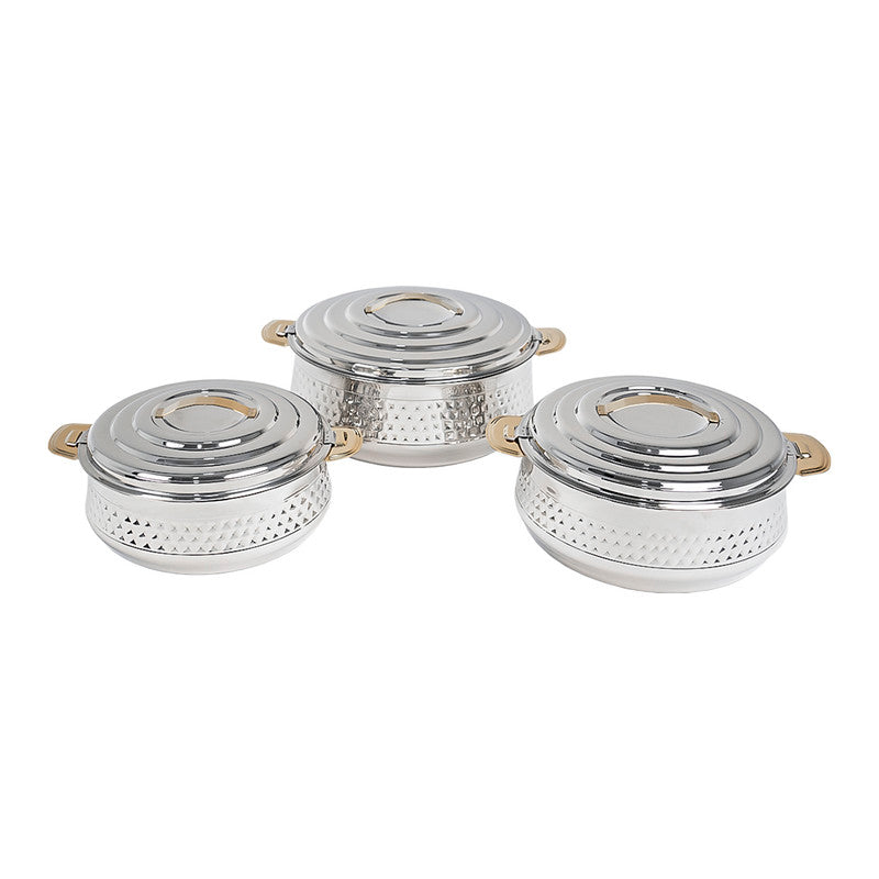 Aksharam Hilux Stainless Steel Hotpot 3 Pieces Set