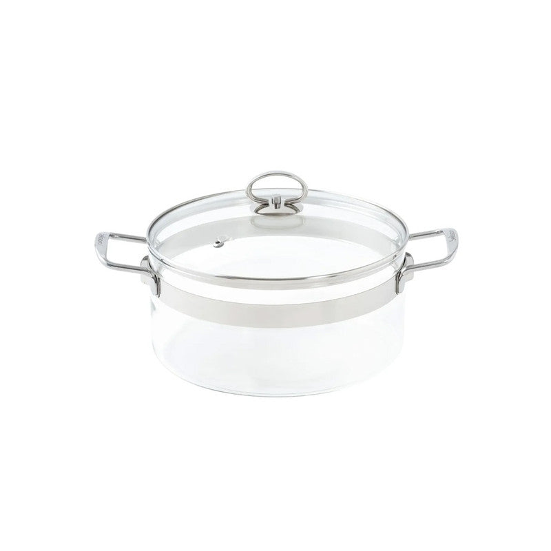 Belissam 4.2L Borosilicate Glass Cooking Pot with Lid