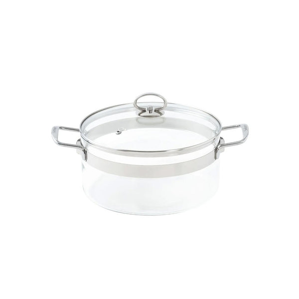 Belissam 4.2L Borosilicate Glass Cooking Pot with Lid