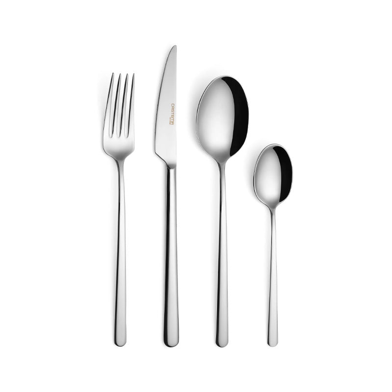 Cristema Tokyo 130-Piece Cutlery Set with Wood Cube Box