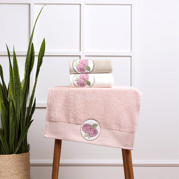 Gelin House Rose 100% Cotton Towel Set - Available In Multiple Colors