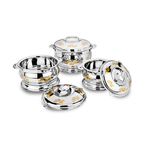 Stride Stainless Steel Hotpot Monir Belly 3 Pieces Set | S.S-667 | Cooking & Dining, Hot Pots |Image 1