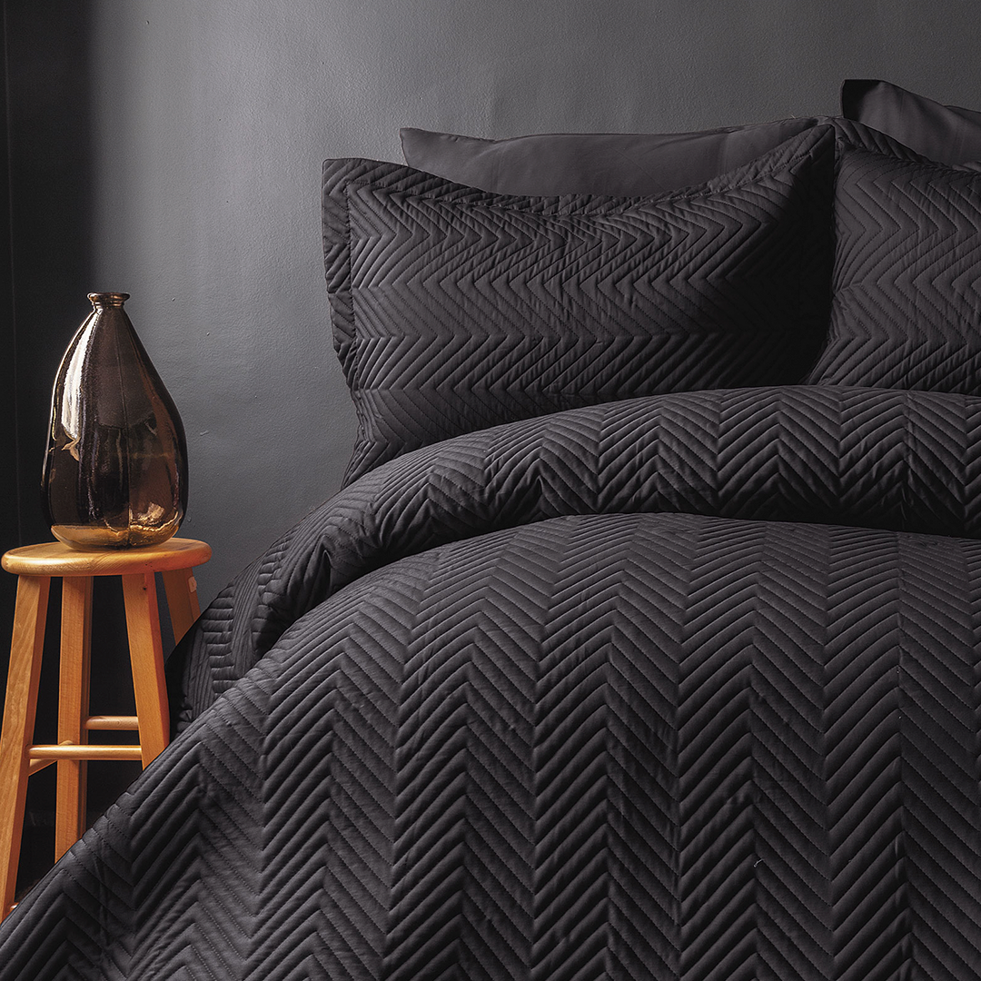 Issimo Home Simply Anthracite Bed Cover+Pillow Case | SA-BC-260X240 | Home & Linen | Bed Covers, Home & Linen |Image 1