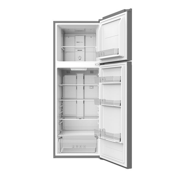 Skyworth 338 Liters Silver Double Door Refrigerator