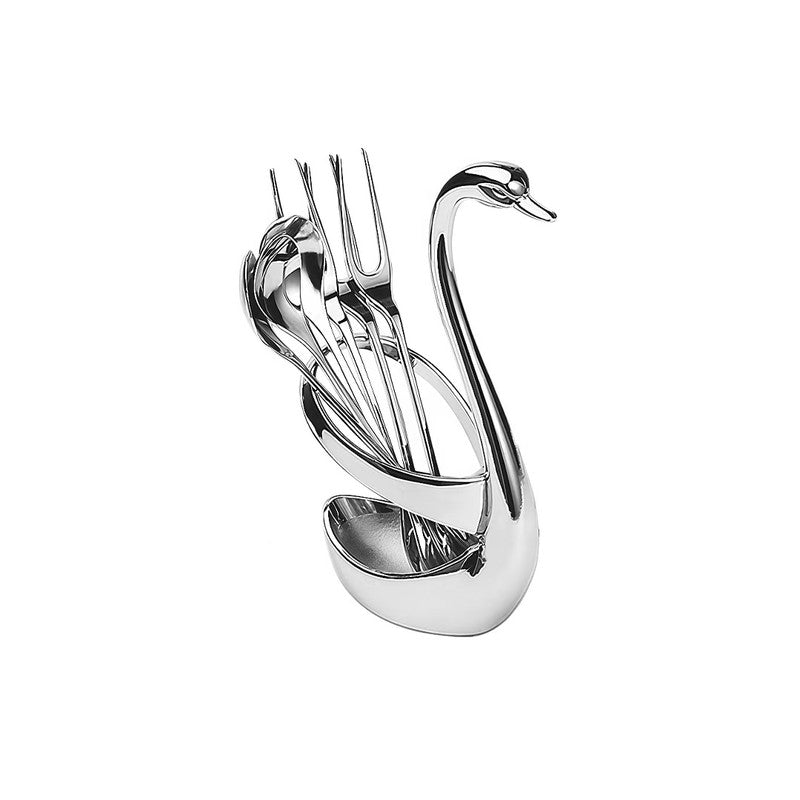 Jiangmen Swan Spoon & Fork Set