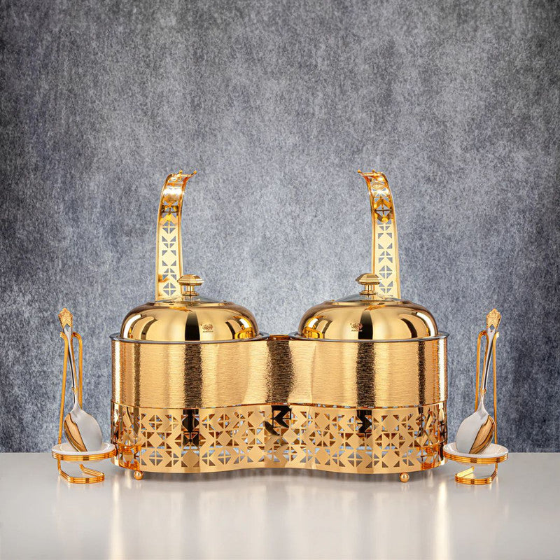 Double Chafing Dish – Gold Finish