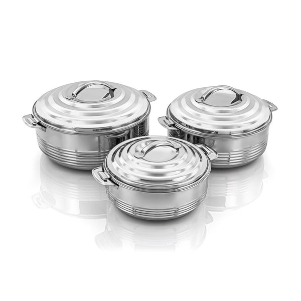 Almarjan Stainless Steel Hotpot Casa Collection 3 Pieces Set | STS0290028 | Cooking & Dining, Hot Pots |Image 1