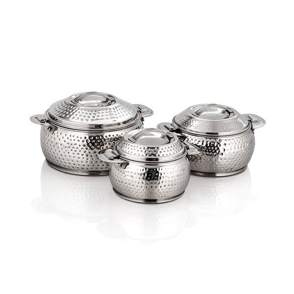 Almarjan Stainless Steel Hotpot Mini Noor 3 Pieces Set | STS0292820 | Cooking & Dining, Hot Pots |Image 1