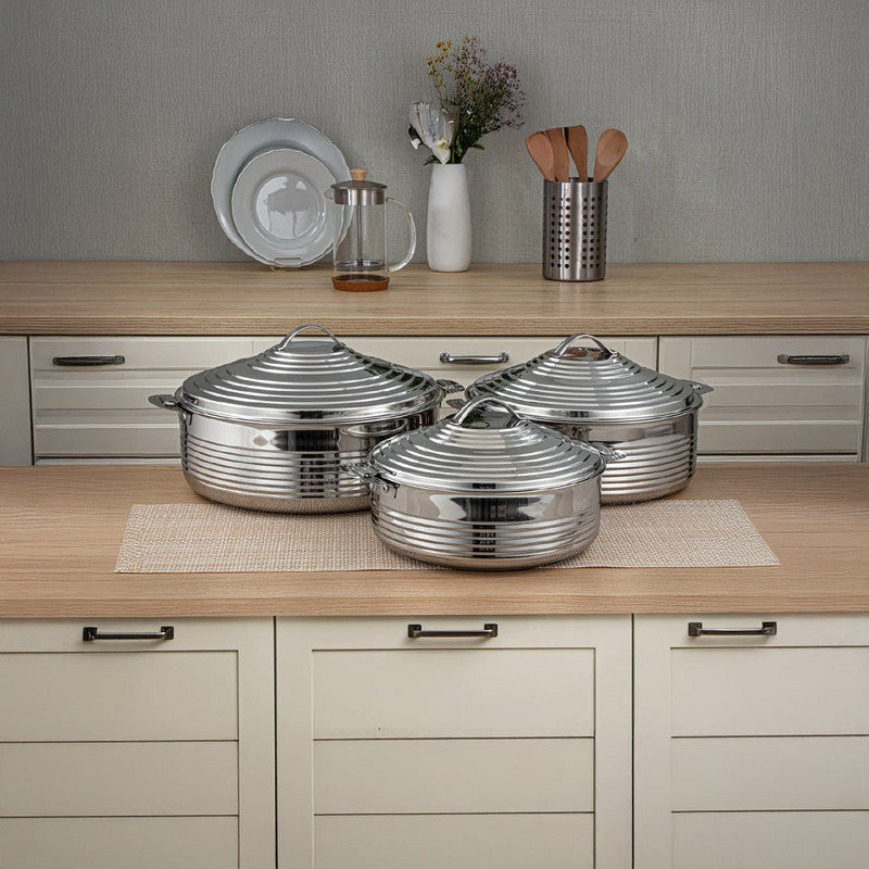 Almarjan Stainless Steel Hot Pot Royal Collection 3 Pieces Set