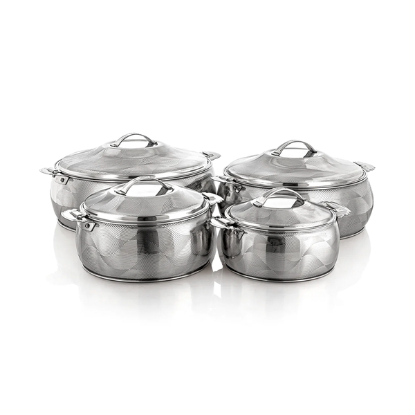 Almarjan Stainless Steel Hotpot Noor 4 Pieces Set | STS0293055 | Cooking & Dining, Hot Pots |Image 1