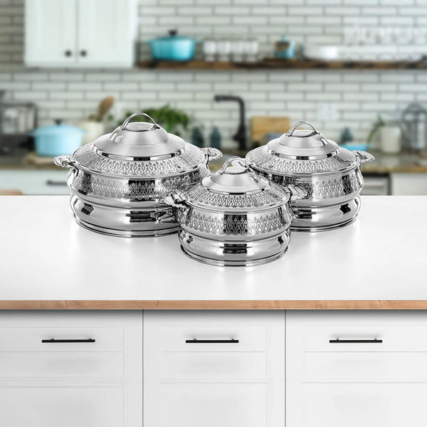 Almarjan Kawakeb Stainless Steel Hotpot 3 Pieces Set