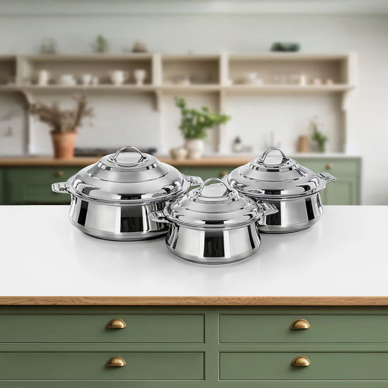 Almarjan Almas Stainless Steel Hotpot 3 Pieces Set