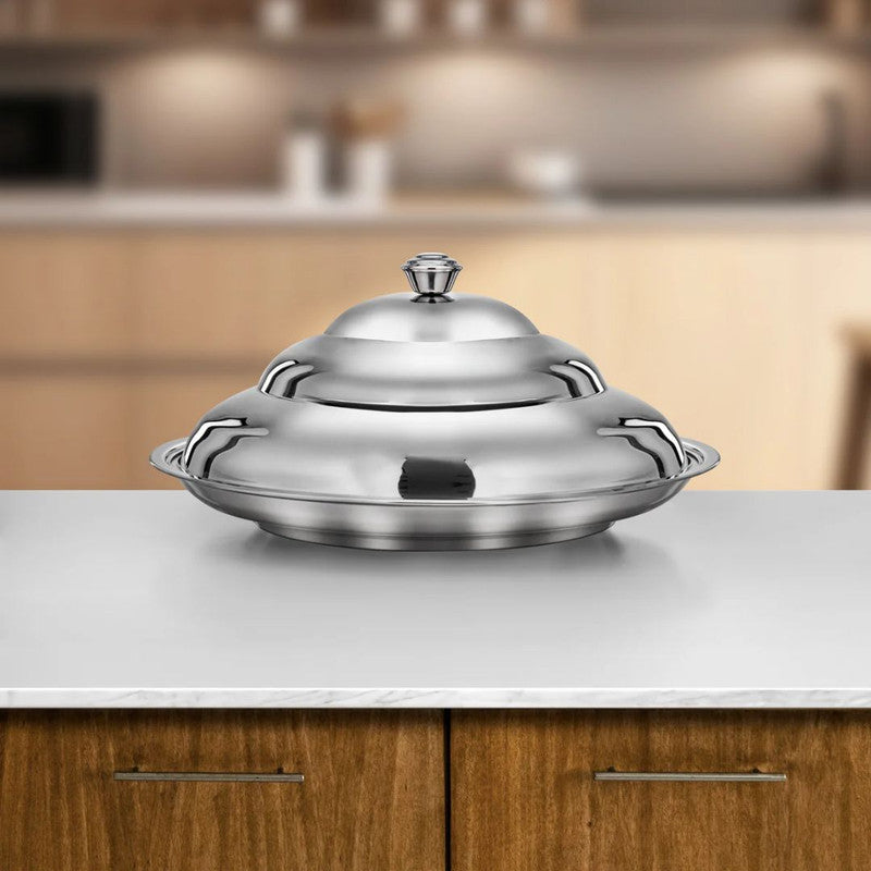 Stainless Steel Koozy Serving Tray – Silver