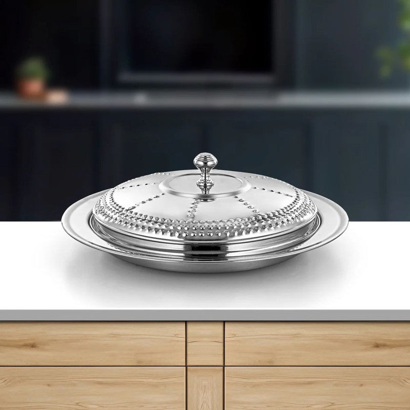 Serving Tray with Cover – Silver