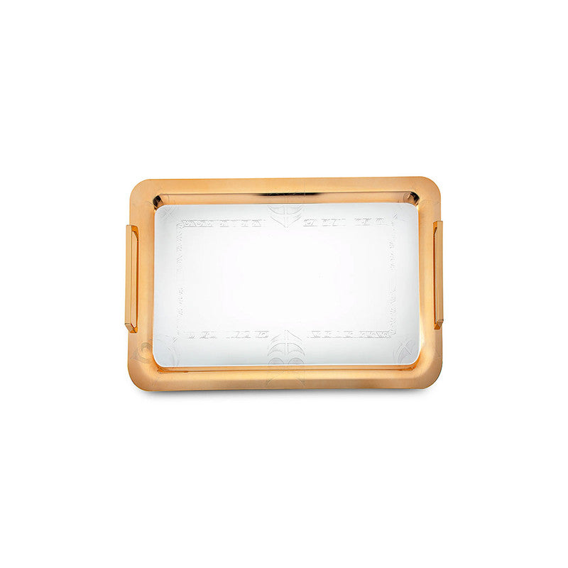 Silver & Gold 77 CM Serving Tray Silver & Gold 77 CM Serving Tray