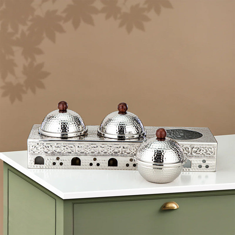 3-Part Stainless Steel Candy Set – Silver