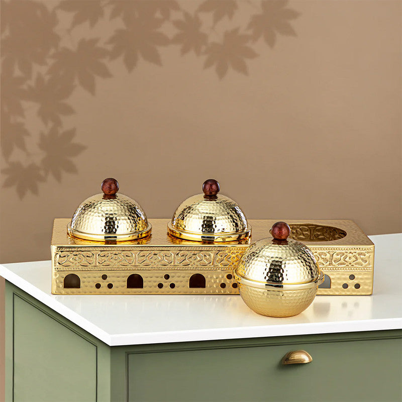 3-Part Stainless Steel Candy Set – Gold