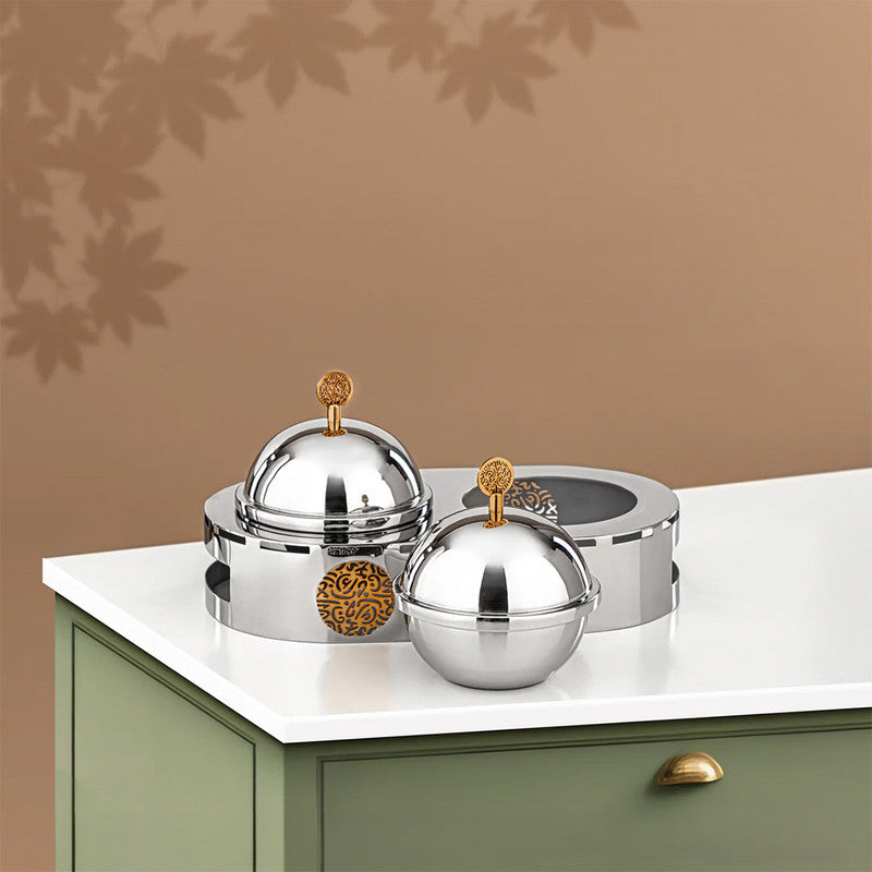 2-Part Stainless Steel Candy Set – Silver & Gold